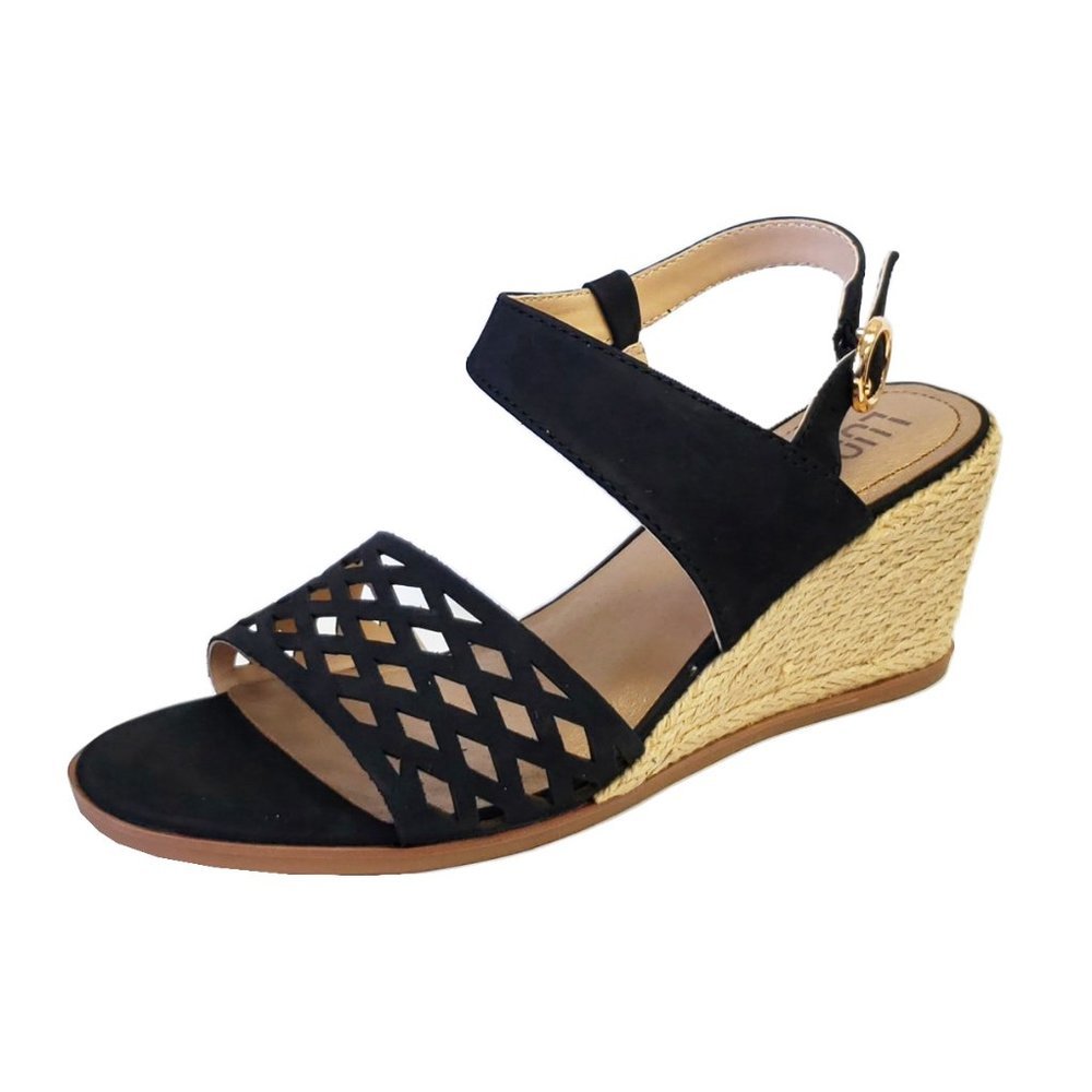 Lucca Lane Haldene Leather Wedge Sandal